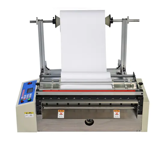Desktop automatic roll-to-sheet A4 paper/plastic paper slitting machine cutting machine