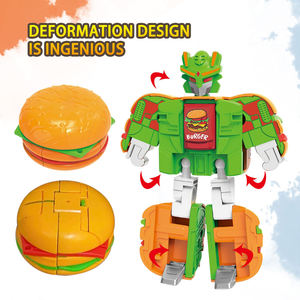 Jouet éducatif pour enfants, modèle de hamburger en plastique ABS transfrontalier, transformable en <span class=keywords><strong>robot</strong></span> - Product Image 5
