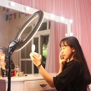 FOSOTO FT-45 18 pollici fotografia professionale illuminazione a LED foto anello lampada con treppiede per trucco <span class=keywords><strong>Video</strong></span> ritratto <span class=keywords><strong>Youtube</strong></span> - Product Image 5