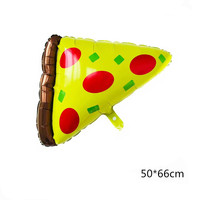 Nouveau Ballon en Aluminium Thème Alimentaire (Pizza, Popcorn, Burger) – Série Décorative pour Enfants – Vente en Gros