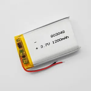 Nouveaux stocks prix usine li-polymère 803048 3.7v 1200mah batterie au lithium-polymère rechargeable pour lumière d'exposition LED