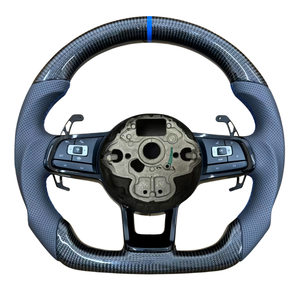 Volant sport en cuir et fibre de carbone, très demandé, pour Volkswagen Golf 7 Golf 6 MK7 MK7.5 Polo GTI Jetta Bora Santana <span class=keywords><strong>Caddy</strong></span> - Product Image 1