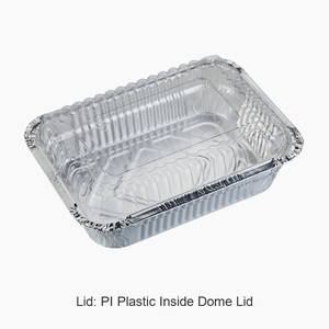 C18 Nhôm Container Dùng Một Lần Khay Giấy Bạc Với Các Tông Hoặc Nhựa Dome Nắp 700Ml 1.5lb Để Đi Thực Phẩm Pan Thân Thiện Với Môi rec19135i - Product Image 4