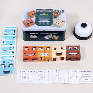 Ekspresi kayu yang cocok blok permainan pendidikan montesori batang mainan anak prasekolah wajah berubah - Product Image 2