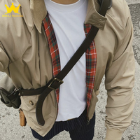 Veste de baseball d'hiver pour homme, enduite, avec fermeture éclair, coupe-vent, décontractée, pour le travail