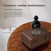 Diffuseur d'huiles essentielles sans eau avec base en bois de hêtre, alimenté par batterie rechargeable, pour usage hôtelier
