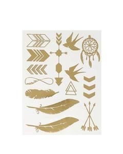 Venta al por mayor <span class=keywords><strong>tatuaje</strong></span> temporal barata <span class=keywords><strong>de</strong></span> moda <span class=keywords><strong>de</strong></span> oro metálicos plumaje <span class=keywords><strong>de</strong></span> La etiqueta engomada <span class=keywords><strong>para</strong></span> hombres y mujeres - Product Image 3