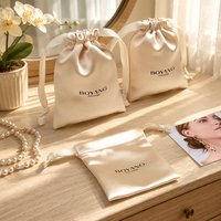 Boyang – Petite Pochette en Satin à Cordon de Serrage pour Bijoux, Emballage Luxe Personnalisé pour Boucles d'Oreilles et Bagues