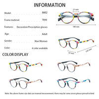 Nouvelle monture de lunettes œil-de-chat en TR90, style rétro européen et américain, verres colorés éblouissants, lunettes optiques