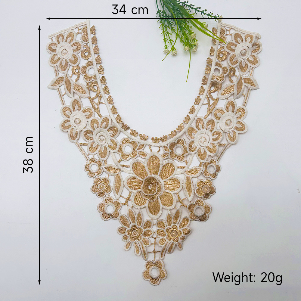 34 cm-golden white