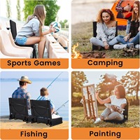 Chaise de camping chauffante pliable portable avec siège alimenté par USB réglable pour l'extérieur et la voiture