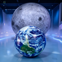 Globe gonflable géant lumineux en PVC, modèle de planète lumineuse, utilisé pour la décoration de scène d'exposition d'événements