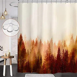 <span class=keywords><strong>Rideau</strong></span> <span class=keywords><strong>de</strong></span> <span class=keywords><strong>douche</strong></span> en tissu polyester imperméable Nature Misty Forest pour salle <span class=keywords><strong>de</strong></span> bain - Product Image 6