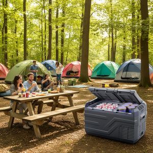 Compresseur portatif de congélateur de réfrigérateur de voiture de double zone de 25 L pour l'usage de maison et de voiture - Product Image 2