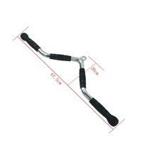 Ensemble de poignées de gym robustes chromées, accessoires multifonctionnels confortables pour machine à câble, pour l'entraînement musculaire
