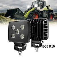 Projecteur de travail LED pour tracteur certifié IP68 ECE EMC, 12V 24V, en aluminium, 27W 3000lm, pour excavatrice et exploitation minière, garantie 12 mois, anti-poussière