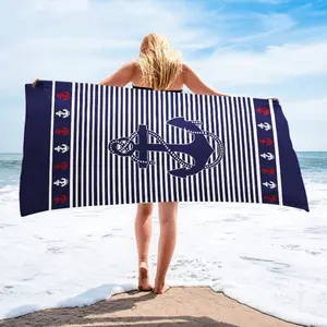 Toalla de playa personalizada 71 "x 32" Toalla grande y ligera de doble cara para adultos para natación Deportes Playa Gimnasio