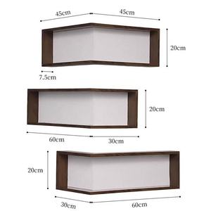 Étagère d'angle <span class=keywords><strong>murale</strong></span> en bois massif pour figurines, présentoir multi-niveaux pour la maison - Product Image 4