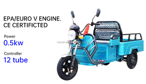 Mini Triciclo Elettrico da Carico <span class=keywords><strong>a</strong></span> <span class=keywords><strong>3</strong></span> <span class=keywords><strong>Ruote</strong></span> con Motore Differenziale da 500W e 2 Sedili Passeggeri, Tipo Carrozzeria Aperta, Voltaggio 48V - Product Image 3