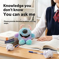 Beambox Peluche Monstre Mignon à un œil, Poupée Alien à Cornes, 100% Polyester, Batterie au Lithium, Vente en Gros, Cadeau d'Anniversaire pour Enfants