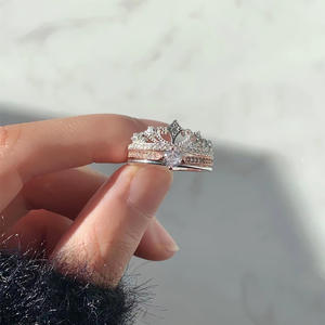 Женское кольцо с бриллиантом из серебра 925 пробы - Product Image 5