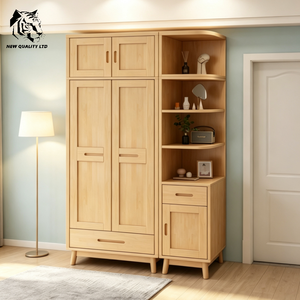 furniture factor best price customized small moq eco-friendly slide <b>wardrobe</b> personalized bedroom furniture solid wood <b>wardrobe</b> - Product Image 3