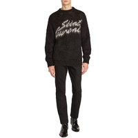 Pull Homme Personnalisé LOGO OEM Motif Jacquard Tricoté Col Rond Tricot Hiver Décontracté en Mohair