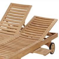 Beste Luxuriöse Massive Teakholz Madison Doppel-Sonnenliege Moderne Outdoor Garten/Terrassen-Möbel Langlebig für Strand Park Villa Hotel