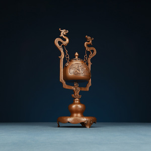 Brûleur d'encens suspendu en cuivre en forme de dragon, fait à la main, pour cérémonie religieuse, cadeau décoratif - Product Image 3