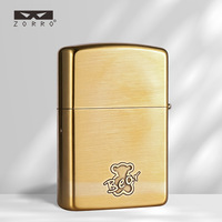 ZORRO/Zorro ZL-BLT2-29 Briquet à kérosène de poche de deuxième génération, original, incrusté de laiton, style ethnique, résistant au vent, haut de gamme
