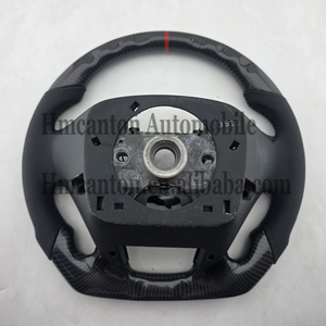 Volant de voiture en cuir perforé avec surpiqûres rouges en fibre de carbone pour Honda Accord 8e génération et Crosstour – Produits populaires - Product Image 3