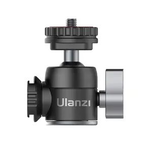 उच्च गुणवत्ता थोक Ulanzi U-60 धातु यूनिवर्सल दोहरी शीत जूता तिपाई गेंद सिर के लिए कैमरा सहायक उपकरण