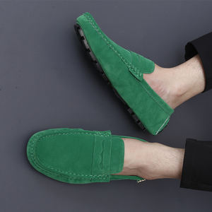 <span class=keywords><strong>Mocasines</strong></span> sin cordones de cuero de microfibra naranja para <span class=keywords><strong>hombre</strong></span>, zapatos de vestir transpirables, talla 35-48, estilo informal para verano, primavera e invierno - Product Image 3