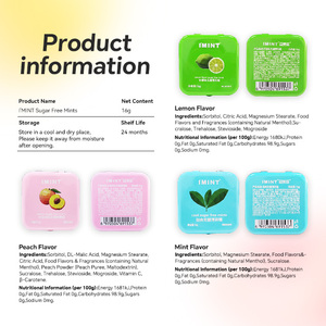I'MINT 16g Coole zuckerfreie Pfefferminz bonbons Zitronen pfirsich geschmack Candy Tablet Mints Hard Candy Press - Product Image 4