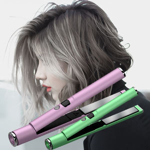 Nueva tecnología, doble calentamiento rápido, 2 en 1, rizador de pelo de titanio, rizador de pelo Tong con Clip, estilizador de pelo de salón - Product Image 2