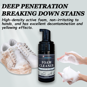 OEM 100MLFoam Cleaner Set Calzado deportivo, zapatos de cuero Quitamanchas, toallas, cepillos para zapatos Solución limpiadora fácil de usar - Product Image 4