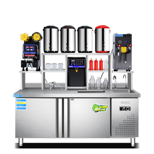 Plan de travail de préparation de 1,8 m pour les magasins de bubble tea et de milk tea, comptoir en acier inoxydable - Product Image 3