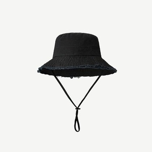 Nuevo diseño, venta al por mayor, sombreros de cubo personalizados de ala ancha, sombrero de cubo Unisex con sombrilla de cuerda, sombrero de cubo en blanco - Product Image 2