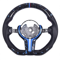 Volant en fibre de carbone forgée avec LED pour BMW F30 F32 F10 F20 F07 F01 E46 E60 E90 M3 M4 M5 M6