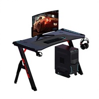 Table de jeu ergonomique 2026 à succès – Mobilier de salle de jeux – Bureau d'ordinateur de jeu en forme de Z avec support pour téléphone