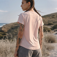 T-shirt de sport pour femme à séchage rapide, 100 % polyester, manches raglan, tee-shirt de course, logo personnalisé, manches courtes, fitness, athlétique, randonnée