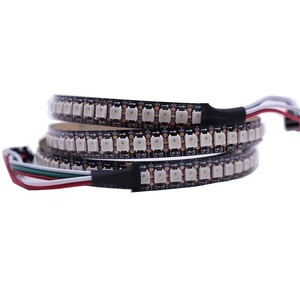 Dải Đèn <span class=keywords><strong>Led</strong></span> 144 <span class=keywords><strong>LED</strong></span>/M 5050 RGB Bảng Mạch In Màu Trắng Đen <span class=keywords><strong>1M</strong></span> Dải Đèn <span class=keywords><strong>LED</strong></span> DC 5V Không Thấm Nước WS2812B WS2812 IC Màu Mơ Ước Kỹ Thuật Số - Product Image 4