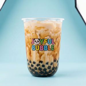 Custom Logo Printed 10 12 16 24oz U Shaped Clear Iced Coffee Boba Bubble Milk Tea Shop Disposable PET <b>Plastic</b> <b>Cup</b> with Lid - Product Image 3