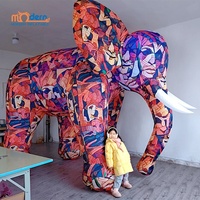 Grand ballon gonflable géant en forme d'éléphant pour safari en jungle, 3m de haut, 5m de long, en tissu Oxford 210D, idéal pour fêtes et mariages