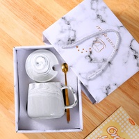 Tasse en céramique créative pour couple, style nordique, écologique, pour café et eau, avec couvercle, pour le petit-déjeuner à la maison