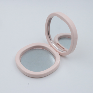 白色化妆包装专业双网格紧凑型带镜子粉盒 - Product Image 1