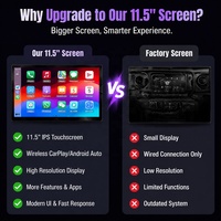 Radio para Auto Estilo Tesla con Android 13 para Jeep Wrangler JL 2018-2022, Reproductor Multimedia, Carplay Inalámbrico, 4G
