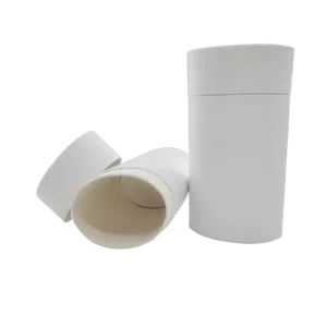 Özel 2oz Oval Deodorant Stick konteyneri Deodorant için kağıt tüp yukarı itin
