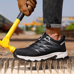 أحذية السلامة الأمنية من YIZHONCO للرجال ، مصنع تصنيع مسامي خفيف الوزن من نسيج أكسفورد من المايكروفايبر العلوي من الصلب العريض بمقدمة القدم - Product Image 3