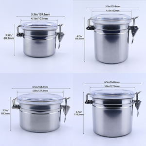 Barattolo in Acciaio <span class=keywords><strong>Inox</strong></span> con Coperchio, Grande, Personalizzabile, Portatile, Ermetico, Antigoccia, Pratico Regalo, Contenitore per Erbe Aromatiche - Product Image 5